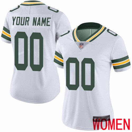 Limited White Women Road Jersey NFL Customized Football Green Bay Packers Vapor Untouchable